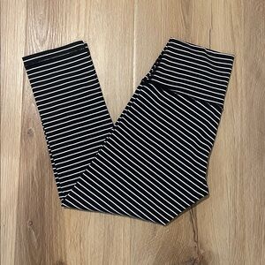 Lululemon Striped Black and White Cropped Leggings